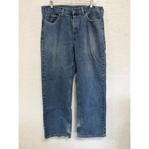 Faded Glory Jeans Mens 34x30 Blue Denim Relaxed Fit Straight Leg Classic Zip Fly